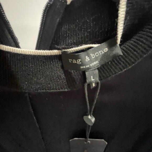 RAG & BONE Silk Black Sporty dress Zip back NWT - Picture 7 of 8